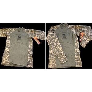 Massif Tactical Army Combat Shirt ACU Long Sleeve Size L Army Strong Logo LOT 2